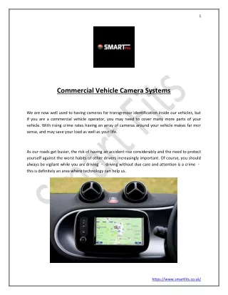 Commercial Vehicle Camera Systems