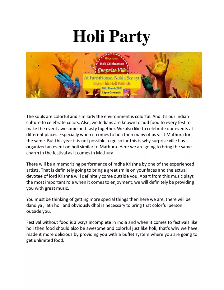 holi party