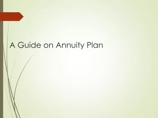 a guide on annuity plan