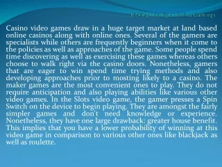 Picking the Right Casino Gamings