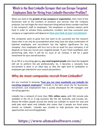 which is the best linkedin scraper that