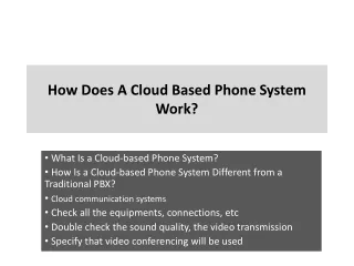 how does a cloud based phone system work