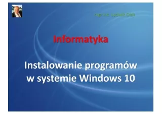 Instalowanie programów  w systemie Windows 10