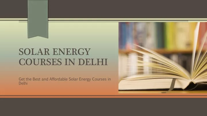 solar energy courses in delhi