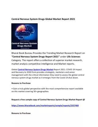 central nervous system drugs global market report