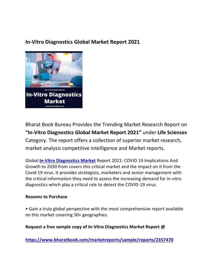 in vitro diagnostics global market report 2021
