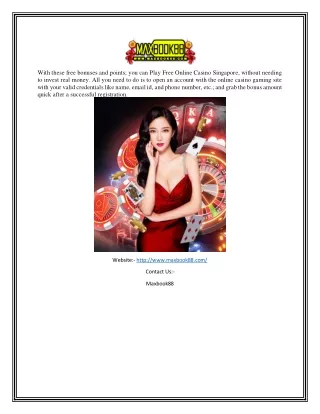 with these free bonuses and points you can play