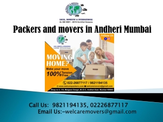 Movers and packers in Andheri Mumbai