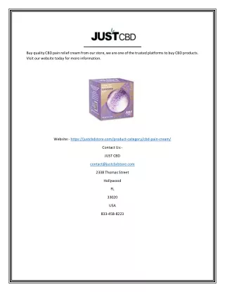 buy quality cbd pain relief cream from our store