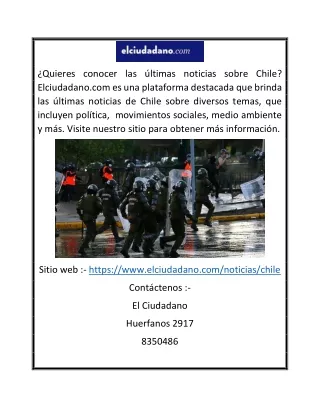 Chile Noticias | Elciudadano.com