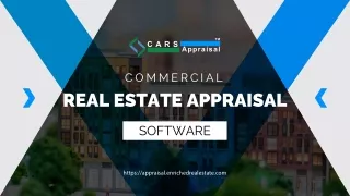 COMMERCIAL REAL ESTATE APPRAISAL SOFTWARE