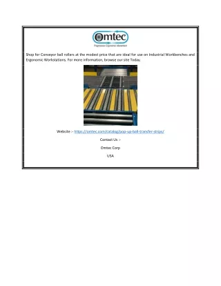 Conveyor ball rollers | Omtec.com