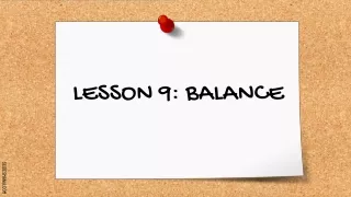 lesson 9 balance