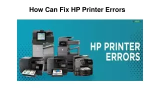 how can fix hp printer errors