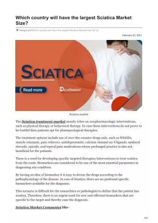 which country will have the largest sciatica