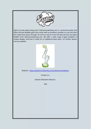 want to know about bong price expresssmokeshop
