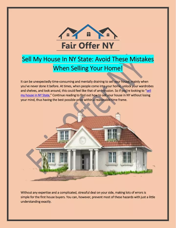 sell my house in ny state avoid these mistakes