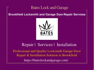 Locksmith, Garage Door Repair and Installation Services