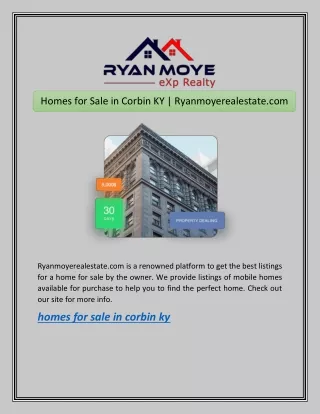 Homes for Sale in Corbin KY | Ryanmoyerealestate.com