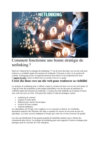 Comment fonctionne une bonne stratégie de netlinking ?