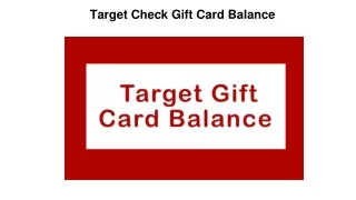 target check gift card balance