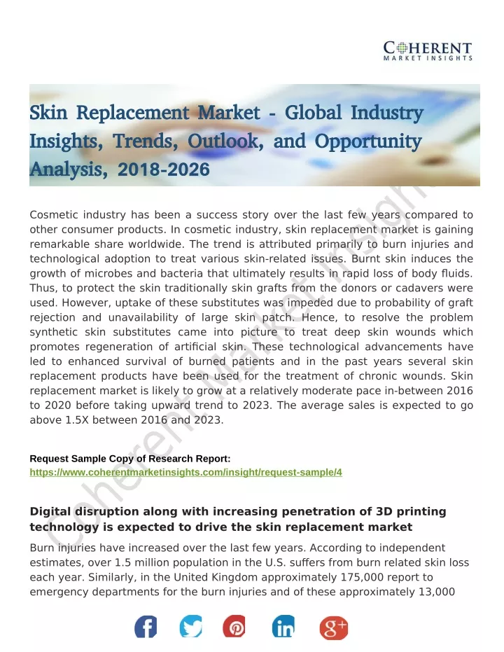 skin replacement market global industry skin