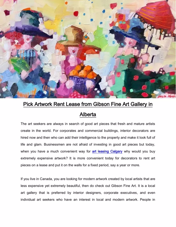pick artwork rent lease from gibson fine