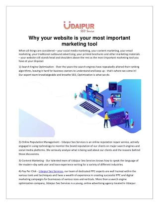 Why your website is your most important marketing tool