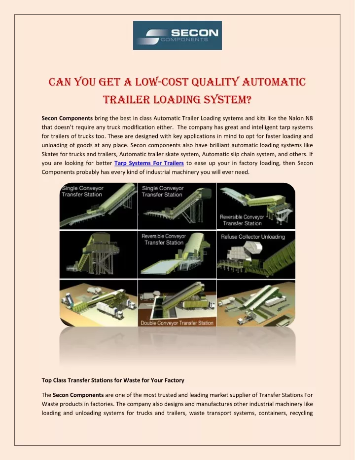 can you get a low cost quality automatic trailer