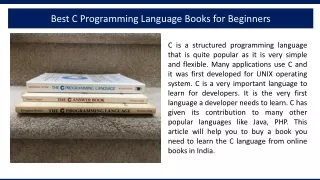 Best C Programming Language Books for Beginners
