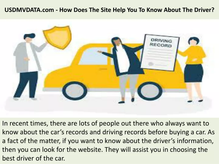 usdmvdata com how does the site help you to know about the driver