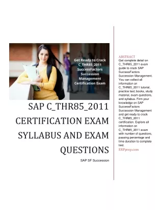 abstract get complete detail on c thr85 2011 exam