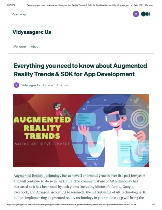 Everything you need to know about Augmented Reality Trends & SDK for App Development