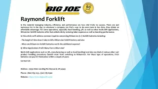 raymond forklift