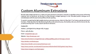 custom aluminum extrusions