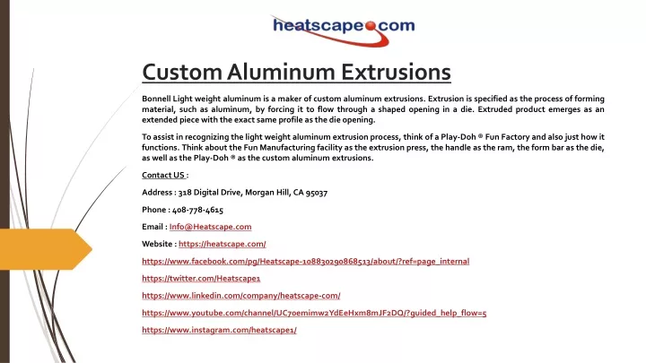 custom aluminum extrusions