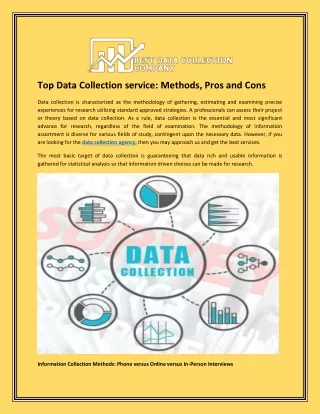 Top Data Collection service: Methods, Pros and Cons