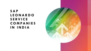 sap leonardo service companies in india