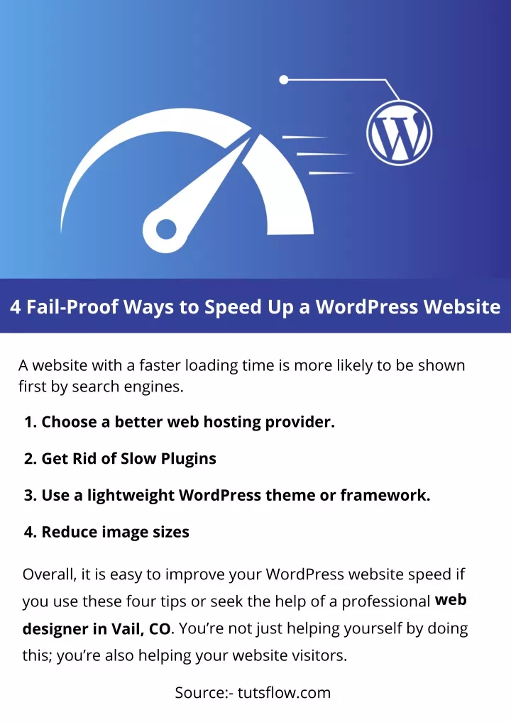 4 fail proof ways to speed up a wordpress website