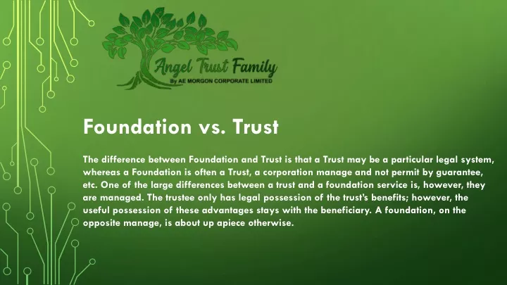 foundation vs trust