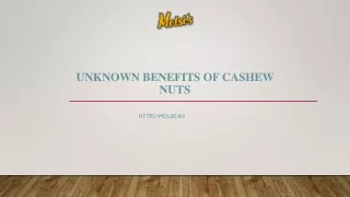 unknown benefits of cashew nuts