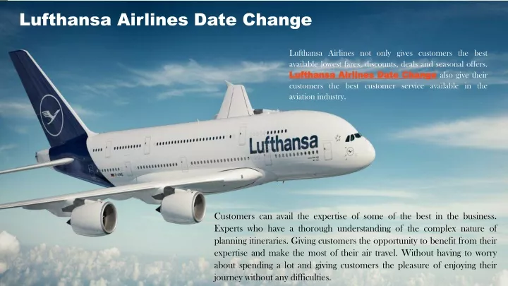 lufthansa airlines date change