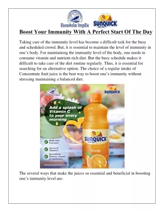 Boost Your Immunity With A Perfect Start Of The Day