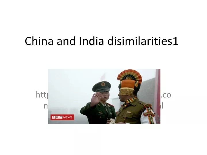 china and india disimilarities 1