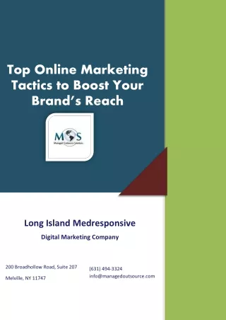 Top Online Marketing Tactics to Boost Your Brand’s Reach