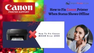 how to fix canon printer when status shows offline