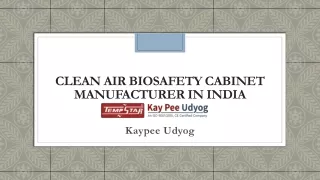 Clean Air Biosafety Cabinet Manufacturer in India | Kaypee Udyog