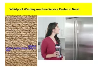 whirlpool washing machine service center in neral