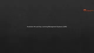 evolution of learning learning management systems lms
