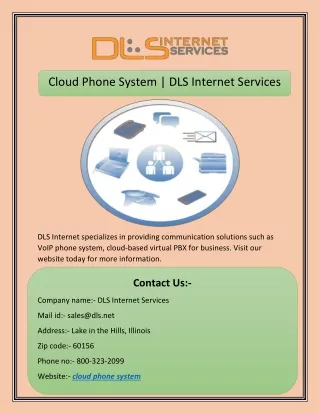 cloud phone system dls internet services